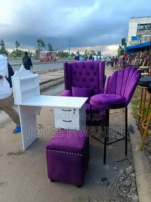 Manicure Table, Pedicure Seat and a Puff and a Counter Chair