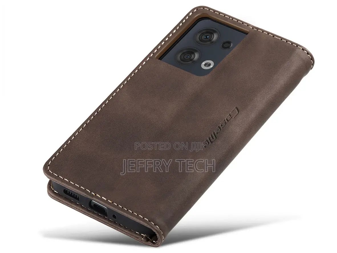 Wallet Case With Stand for OPPO Reno8 5G - Chocolate