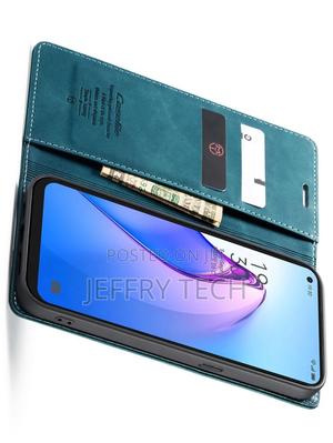 Leather Wallet Case With Stand for OPPO Reno8 5G - Teal - thumbnail 2