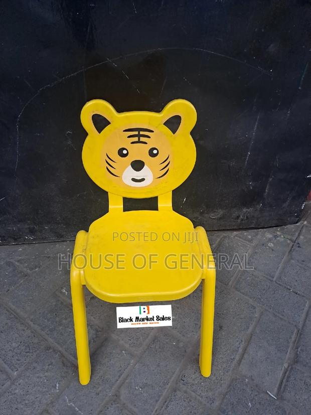 Yellow Kids Plastic Chair - main view