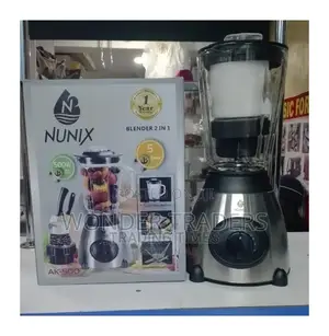 Nunix 2 in 1 Powerful Kitchen Glass Jar Blender 1.5L 500W