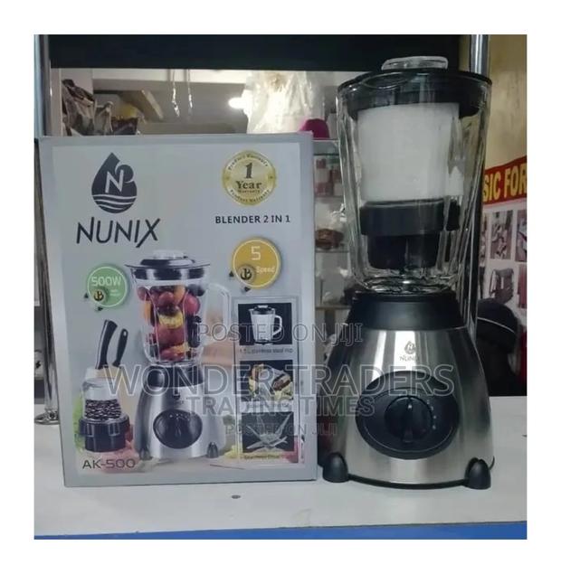 Nunix 2 in 1 Powerful Kitchen Glass Jar Blender 1.5L 500W - main view