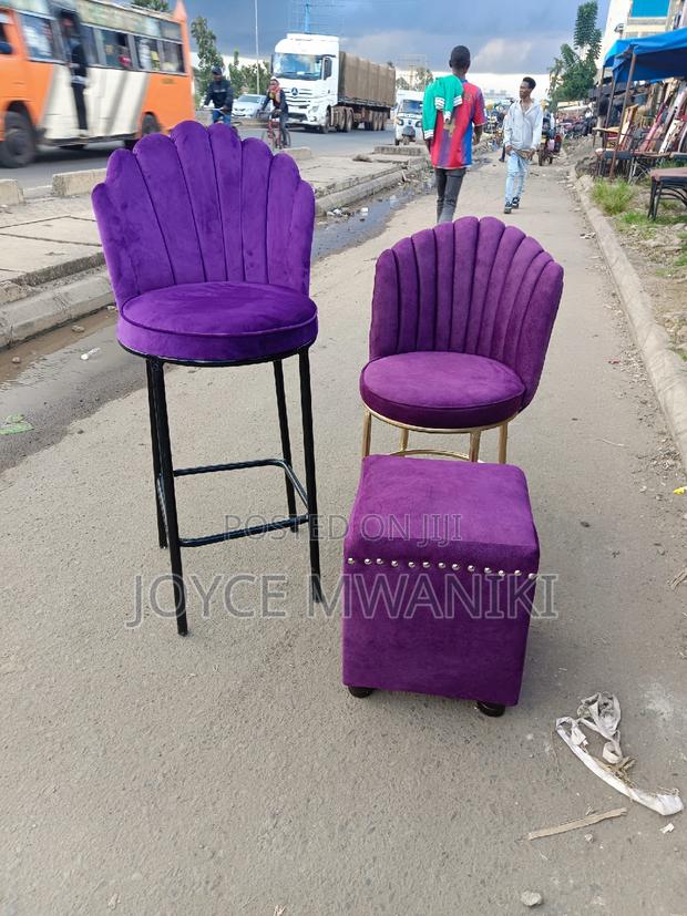 Pedicure Seat and a Puff, Plus Counter Stool. - thumbnail 3