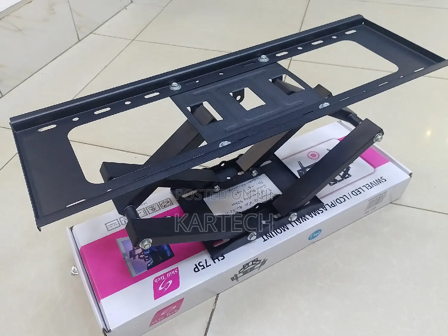 Double Arm Upto 50kg Full Motion Wall Mount 32"-85"