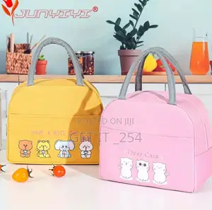Insulated Cartoon Lunch Bag Available in Pink and Orange