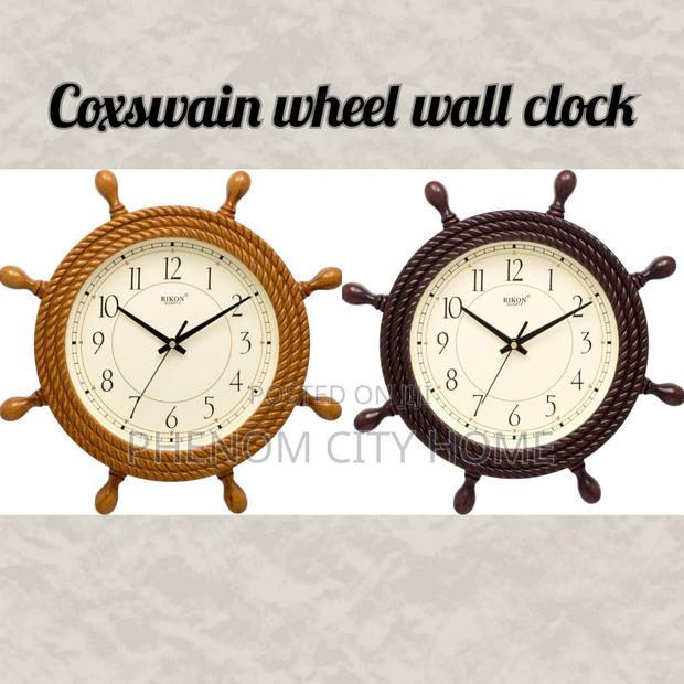 Coxswain Wheel Round Wall Clock - main view