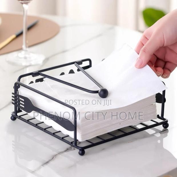 Black Cuisine Napkin Holder