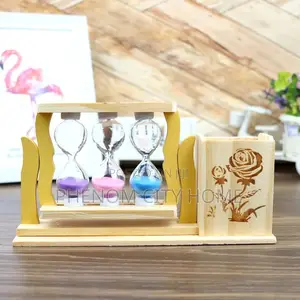 Pen Stand With Hourglass Timer