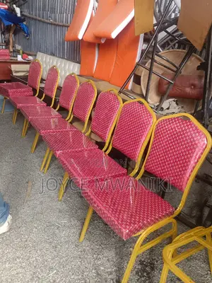 Conference Chairs, Red With Polythene Paper