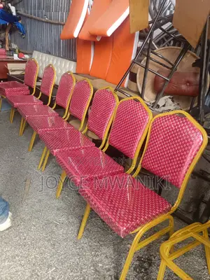 Conference Chairs, Red With Polythene Paper