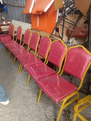 Conference Chairs, Red With Polythene Paper