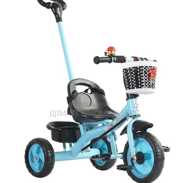 Tricycle With Push Handle Blue in Colour Available - main view