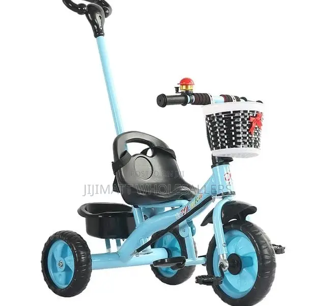 Tricycle With Push Handle Blue in Colour Available