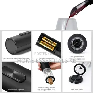 *Electric Wine Openers Set Without Stand 4- In-1 Automatic