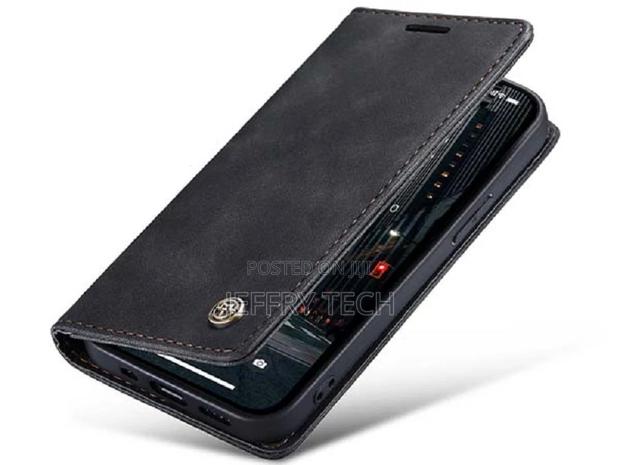 Leather Wallet Case With Stand for iPhone 14 Pro Max Charcoa - main view