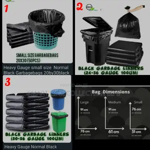50pcs/Set Black Large Size Garbage Bags*