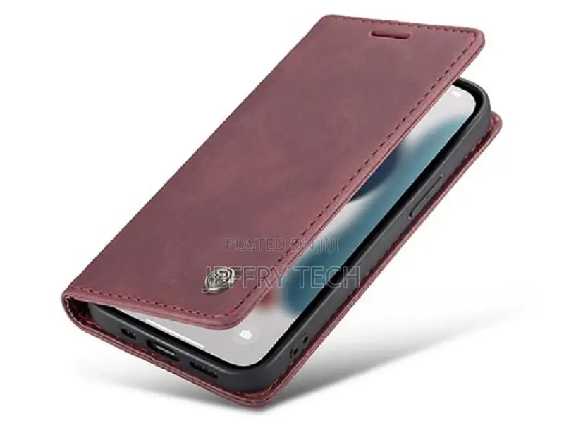 Leather Wallet Case With Stand for iPhone 13 Pro Max - Burgu