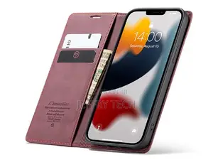 Leather Wallet Case With Stand for iPhone 13 Pro Max - Burgu