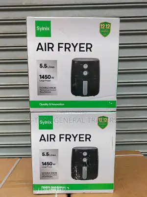 Air Fryer! Syinix 5.5l Knob 1450w Air Fryer