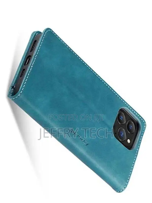 Leather Wallet Case With Stand for iPhone 13 Pro Max - Teal