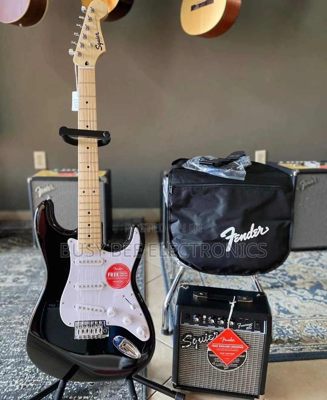 Solo Guitar With a Fender Bag Plus a Guitar Plus Strap