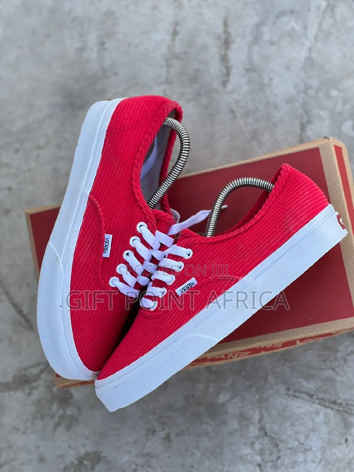 Red Double Sole Corduroy Vans