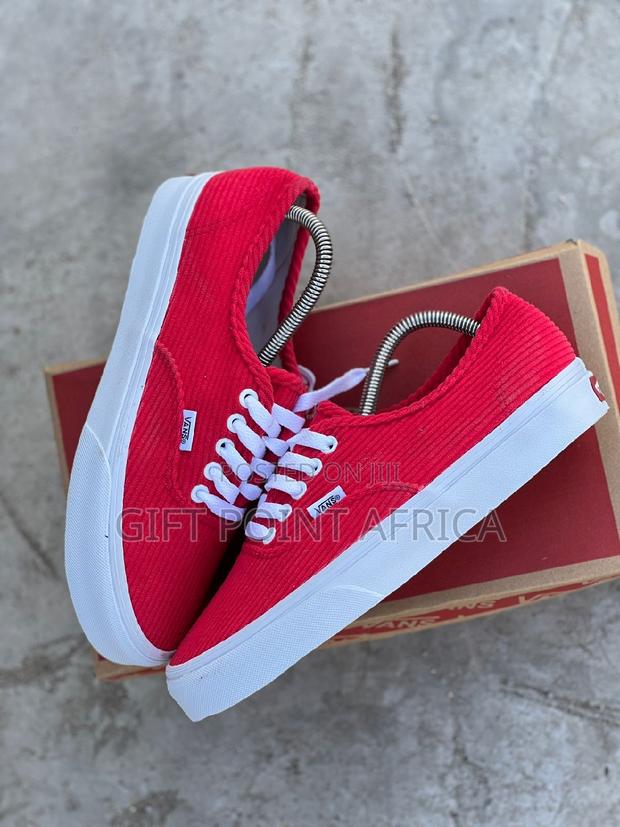Red Double Sole Corduroy Vans - thumbnail 2