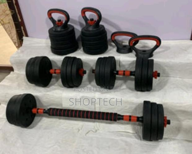 50kgs Dumbells, Kettlebells and Barbels- 6in1 - main view