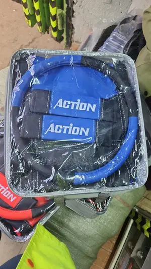 Blue Black Synthetic Seat Cushion