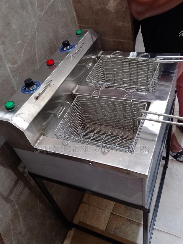 Commercial/Professional Juakali Double Deep Fryer - main view