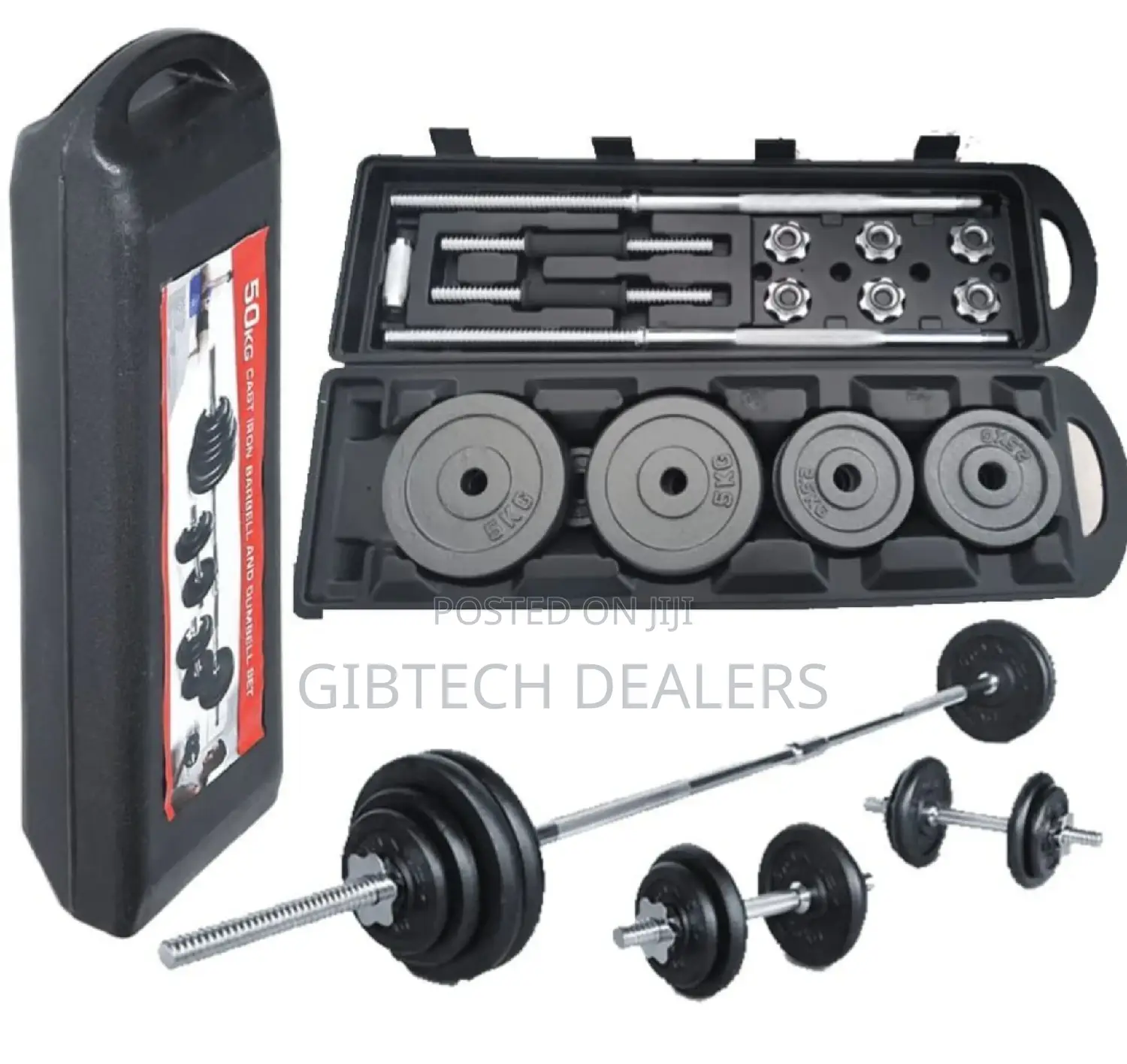 50kg Chrome Dumbbell With Barbell
