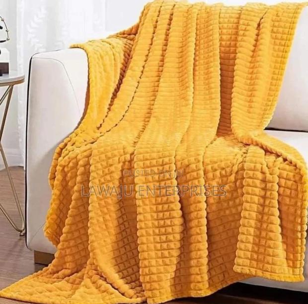 Yellow Flannel Throw Blanket - main view