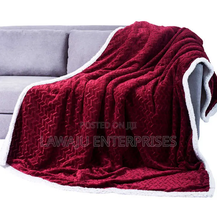 Maroon Flannel Throw Blanket
