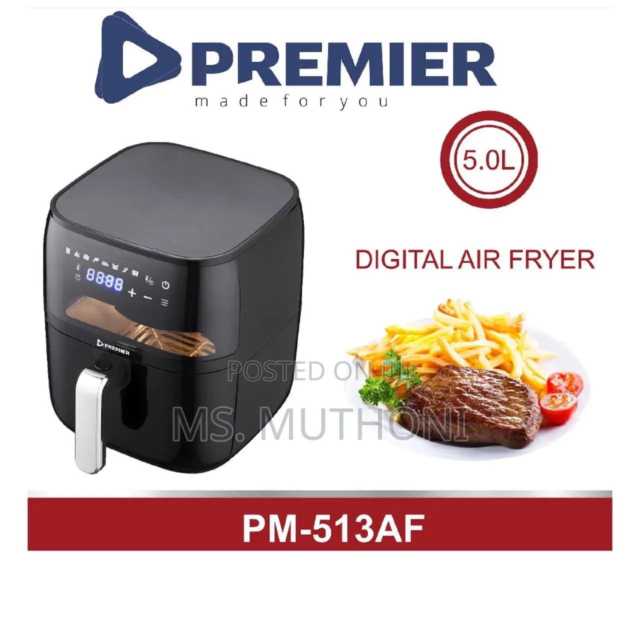 Premier Air Fryers Capacity ~5 Litres