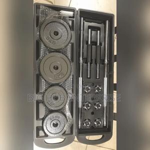 50kg Adjustable Barbell Dumbbell Weight With Portable Case - thumbnail 2