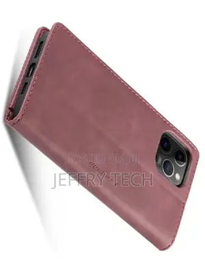 Leather Wallet Case With Stand for iPhone 12 Pro Max - Burgu
