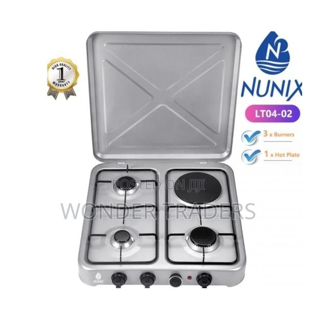 Nunix 3 Gas +1 Electric Hot Plate Table Top Cooker