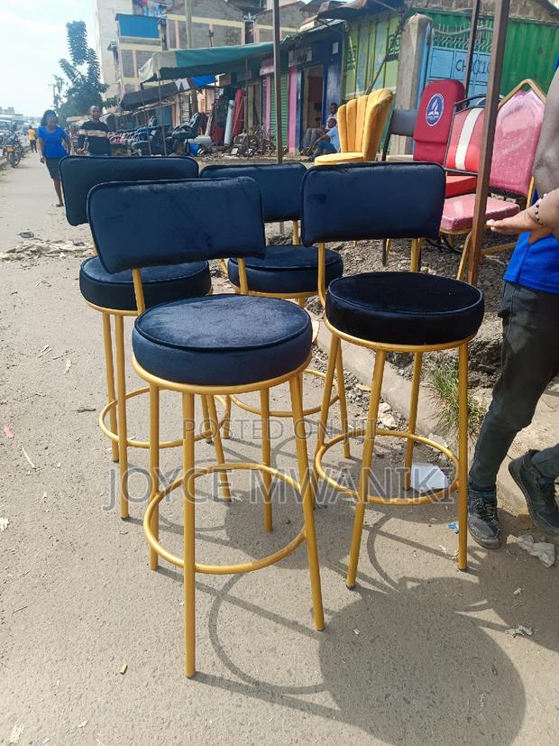 Kitchen Counter High Stools or Bar Stools, Black Velvet - main view