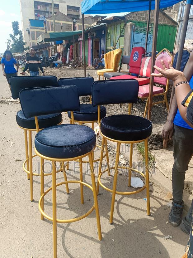 Kitchen Counter High Stools or Bar Stools, Black Velvet - thumbnail 5