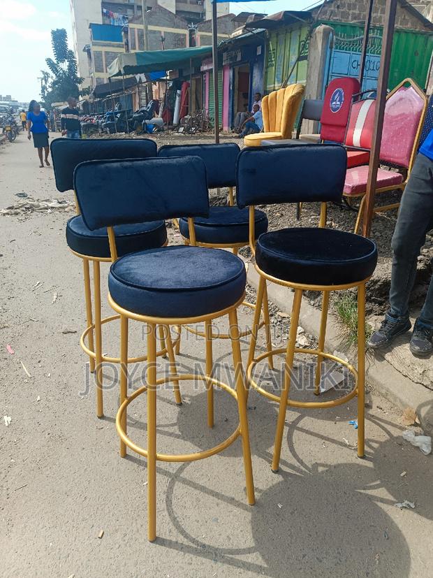 Kitchen Counter High Stools or Bar Stools, Black Velvet - thumbnail 6