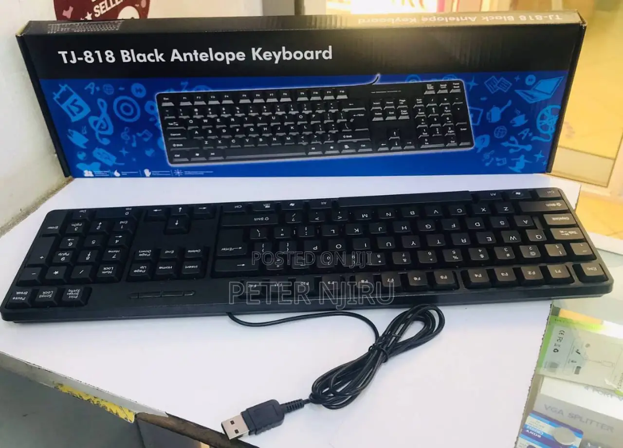 Generic TJ-818 Black Antelope Wired Keyboard