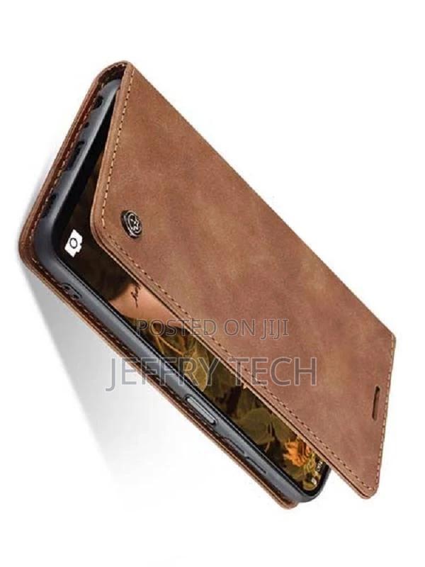 Leather Wallet Case With Stand for Samsung Galaxy A04s - Tan - main view