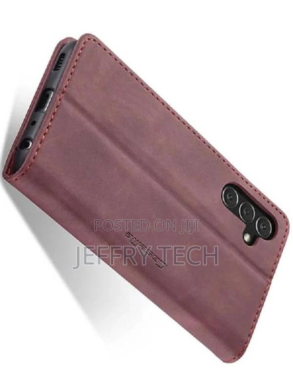 Leather Wallet Case With Stand for Samsung Galaxy A05s - Bur - thumbnail 2