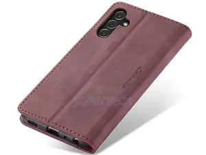 Leather Wallet Case With Stand for Samsung Galaxy A05s - Bur