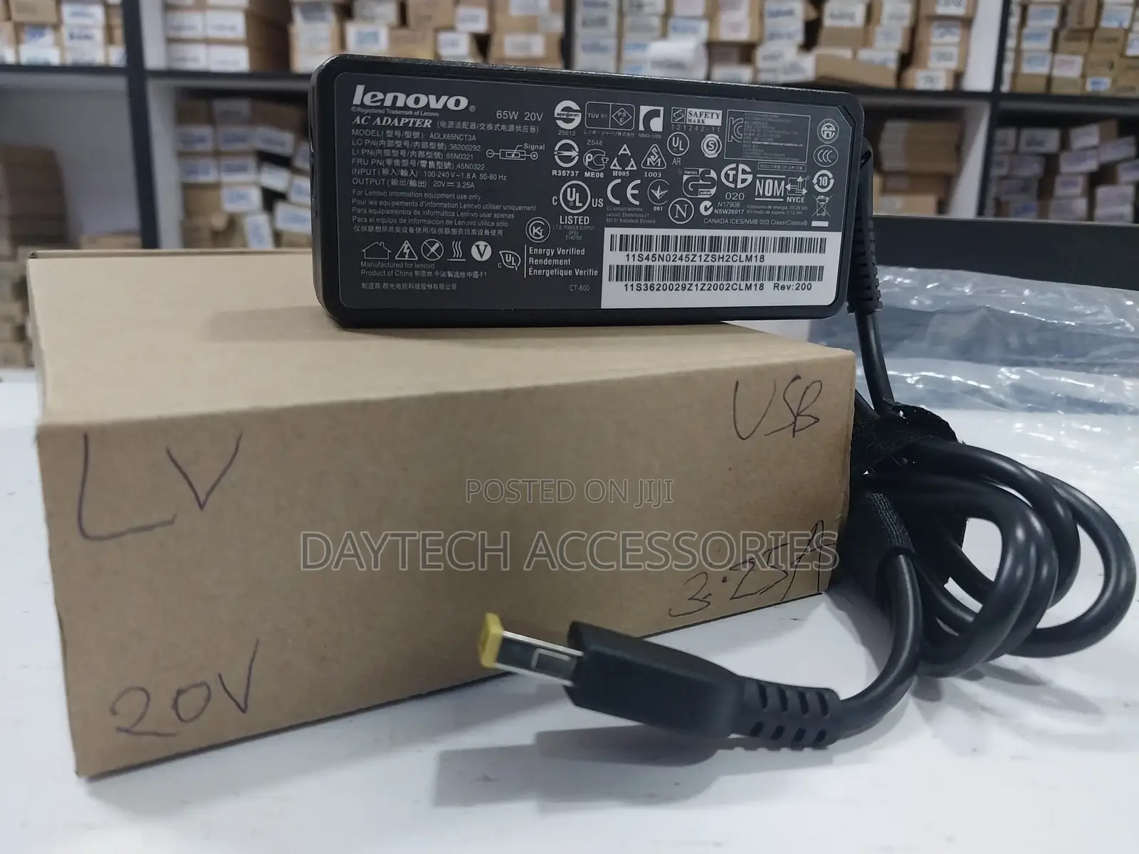 20v 3.25a 65w Usb Pin Type Laptop Charger Power for Lenovo
