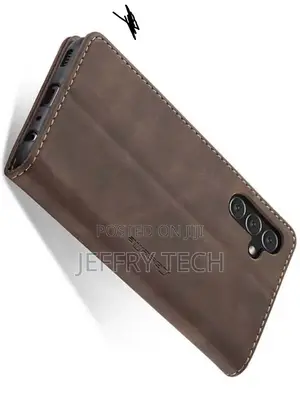 Wallet Case With Stand for Samsung Galaxy A14 - Chocolate