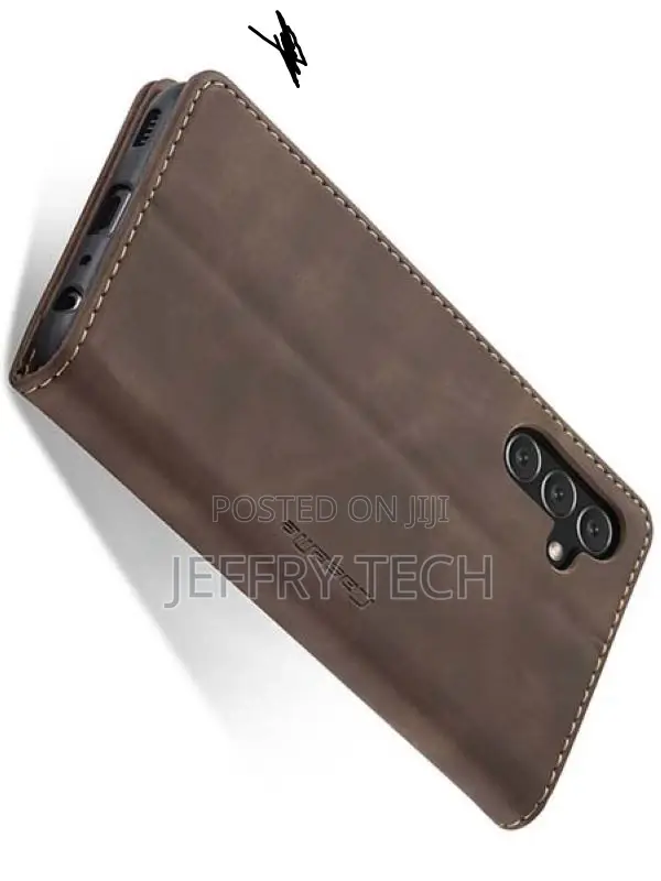 Wallet Case With Stand for Samsung Galaxy A14 - Chocolate