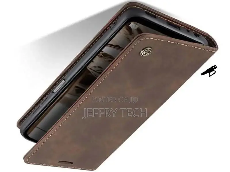 Leather Wallet Case With Stand for Samsung Galaxy A14 - Choc