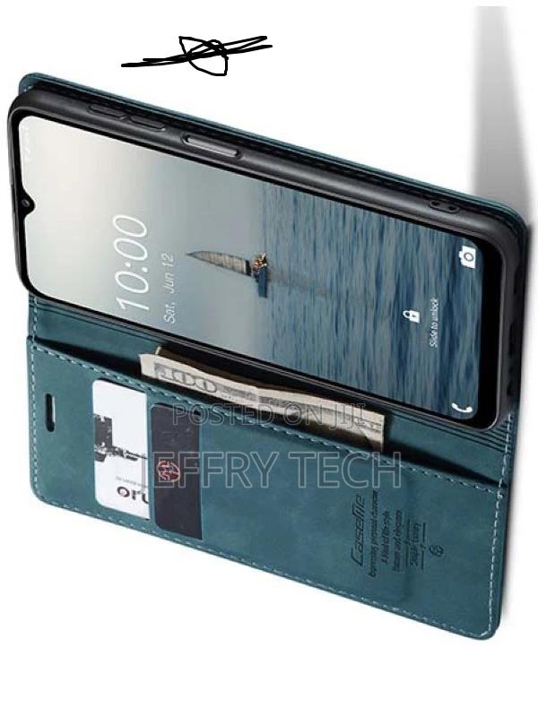 Leather Wallet Case With Stand for Samsung Galaxy A14 - Teal - thumbnail 2