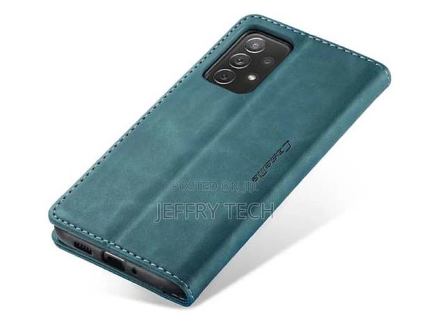 Wallet Case With Stand for Samsung Galaxy A73 5G - Teal - thumbnail 2